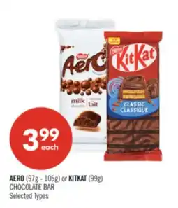 Shoppers Drug Mart AERO (97g - 105g) or KITKAT (99g) CHOCOLATE BAR offer