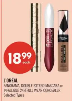 Shoppers Drug Mart L'ORÉAL PANORAMA, DOUBLE EXTEND MASCARA or INFALLIBLE 24H FULL WEAR CONCEALER offer