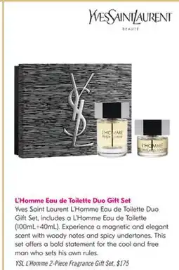 Shoppers Drug Mart YSL L'Homme 2-Piece Fragrance Gift Set offer
