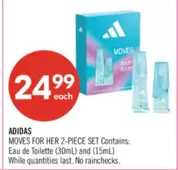 Shoppers Drug Mart ADIDAS MOVES FOR HER 2-PIECE SET Contains: Eau de Toilette (30mL) and (15mL) offer