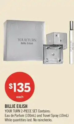 Shoppers Drug Mart BILLIE EILISH YOUR TURN 2-PIECE SET Contains: Eau de Parfum (100mL) and Travel Spray (10mL) offer