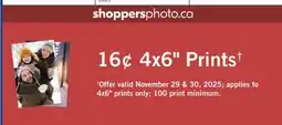 Shoppers Drug Mart 4x6 Prints† offer