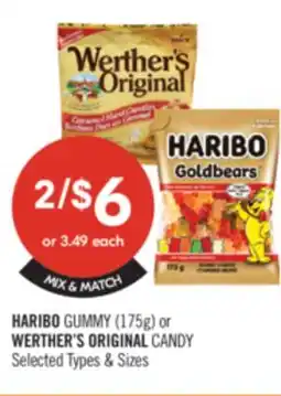 Shoppers Drug Mart HARIBO GUMMY (175g) or WERTHER'S ORIGINAL CANDY offer