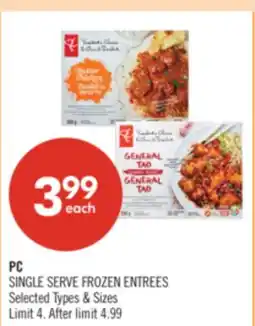 Shoppers Drug Mart PC SINGLE SERVE FROZEN ENTREES offer