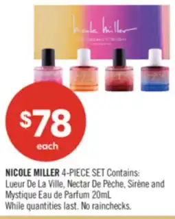 Shoppers Drug Mart NICOLE MILLER 4-PIECE SET Contains offer