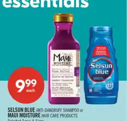 Shoppers Drug Mart SELSUN BLUE ANTI-DANDRUFF SHAMPOO or MAUI MOISTURE HAIR CARE PRODUCTS offer