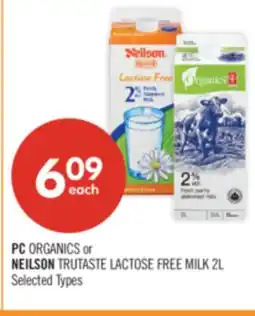 Shoppers Drug Mart PC ORGANICS or NEILSON TRUTASTE LACTOSE FREE MILK offer