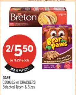 Shoppers Drug Mart DARE COOKIES or CRACKERS offer