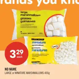 Shoppers Drug Mart NO NAME LARGE or MINATURE MARSHMALLOWS offer