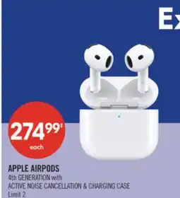 Shoppers Drug Mart APPLE AIRPODS 4th GENERATION ACTIVE NOSE CANCELLATION & CHARGING CASE offer