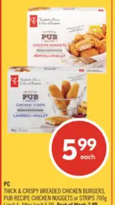 Shoppers Drug Mart PC THICK & CRISPY BREADED CHICKEN BURGERS offer