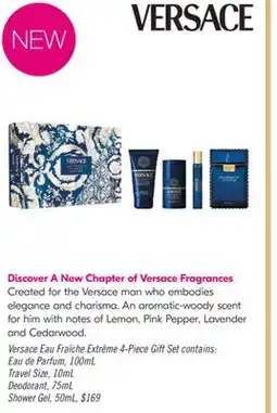 Shoppers Drug Mart Versace Eau Fraîche Extrême 4-Piece Gift Set contains: offer