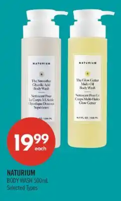 Shoppers Drug Mart NATURIUM BODY WASH 500mL offer