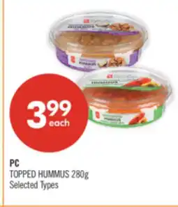 Shoppers Drug Mart PC TOPPED HUMMUS offer
