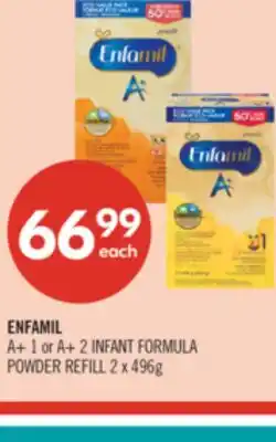 Shoppers Drug Mart ENFAMIL A+ 1 or A+ 2 INFANT FORMULA POWDER REFILL offer