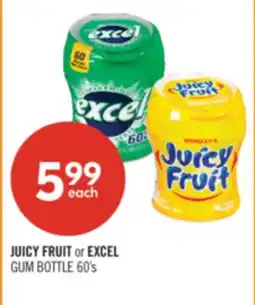 Shoppers Drug Mart JUICY FRUIT or EXCEL GUM BOTTLE offer