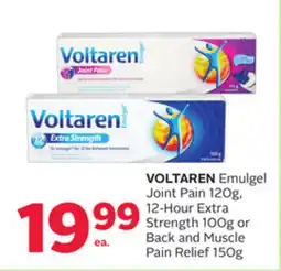 Rexall VOLTAREN Emulgel Joint Pain 120g, 12-Hour Extra Strength 100g or Back and Muscle Pain Relief 150g offer