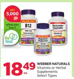 Rexall WEBBER NATURALS Vitamins or Herbal Supplements offer