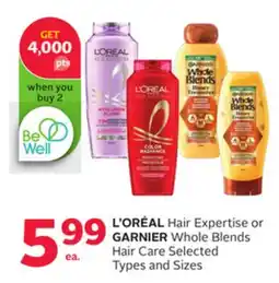 Rexall L' ORÉAL Hair Expertise or GARNIER Whole Blends Hair Care offer