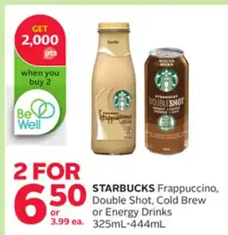 Rexall STARBUCKS Frappuccino, Double Shot, Cold Brew or Energy Drinks offer