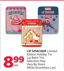 Rexall LIP SMACKER Limited Edition Holiday Tin Lip Balm offer