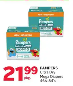 Rexall PAMPERS Ultra Dry Mega Diapers offer
