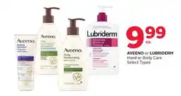 Rexall AVEENO or LUBRIDERM Hand or Body Care offer