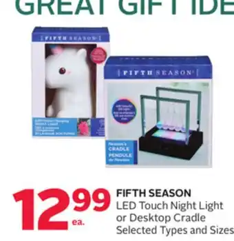 Rexall FIFTH SEASON LED Touch Night Light or Desktop Cradle offer