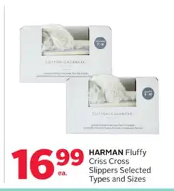 Rexall HARMAN Fluffy Criss Cross Slippers offer