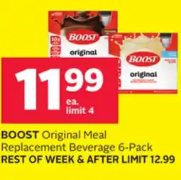 Rexall BOOST Original Meal Replacement Beverage 6-Pack offer