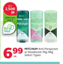 Rexall MITCHUM Anti-Perspirant or Deodorant offer