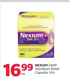 Rexall NEXIUM 24HR Heartburn Relief Capsules 14's offer