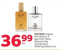 Rexall STETSON Original EDT 66.5mL or Spirit EDT 50mL offer