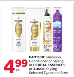 Rexall PANTENE Shampoo, Conditioner or Styling or HERBAL ESSENCES or AUSSIE Styling offer