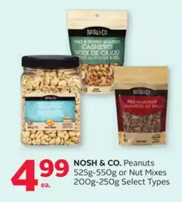 Rexall NOSH & CO. Peanuts 525g-550g or Nut Mixes 200g-250g offer