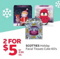 Rexall SCOTTIES Holiday Facial Tissues Cube offer