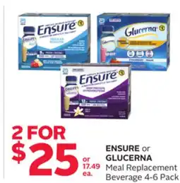 Rexall ENSURE or GLUCERNA Meal Replacement Beverage offer