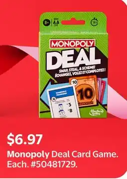Walmart Monopoly Deal Card Game offer