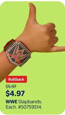 Walmart WWE Slapbands offer