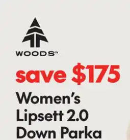 Sport Chek WOODS WOMEN'S OR MEN'S HERITAGE DOWN PARKA JACKET offer