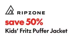Sport Chek RIPZONE KIDS' FRITZ PUFFER JACKET offer