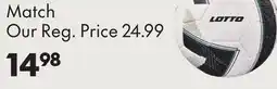 Sport Chek LOTTO MATCH SOCCER BALL offer