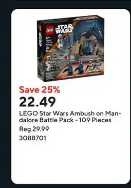Staples LEGO Star Wars Ambush on Mandalore Battle Pack - 109 Pieces offer