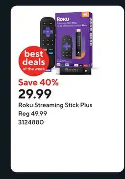 Staples Roku Streaming Stick Plus offer