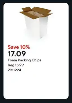 Staples Foam Packing Chips offer