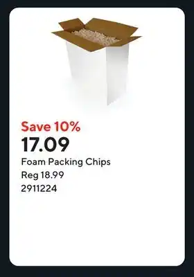 Staples Foam Packing Chips offer