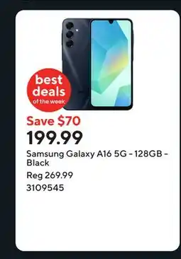 Staples Samsung Galaxy A16 5G - 128GB - Black offer