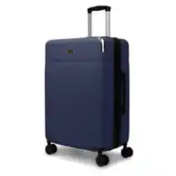 Staples Bugatti Monaco 26.5 Hardside Medium Check-in Luggage - Vegan Leather Trim - Navy offer