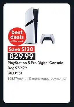 Staples PlayStation 5 Pro Digital Console offer
