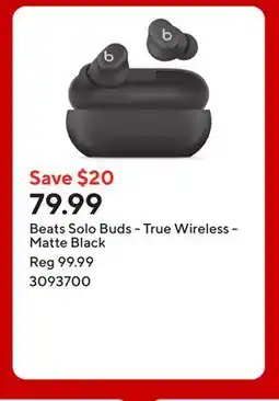 Staples Beats Solo Buds - True Wireless - Matte Black offer